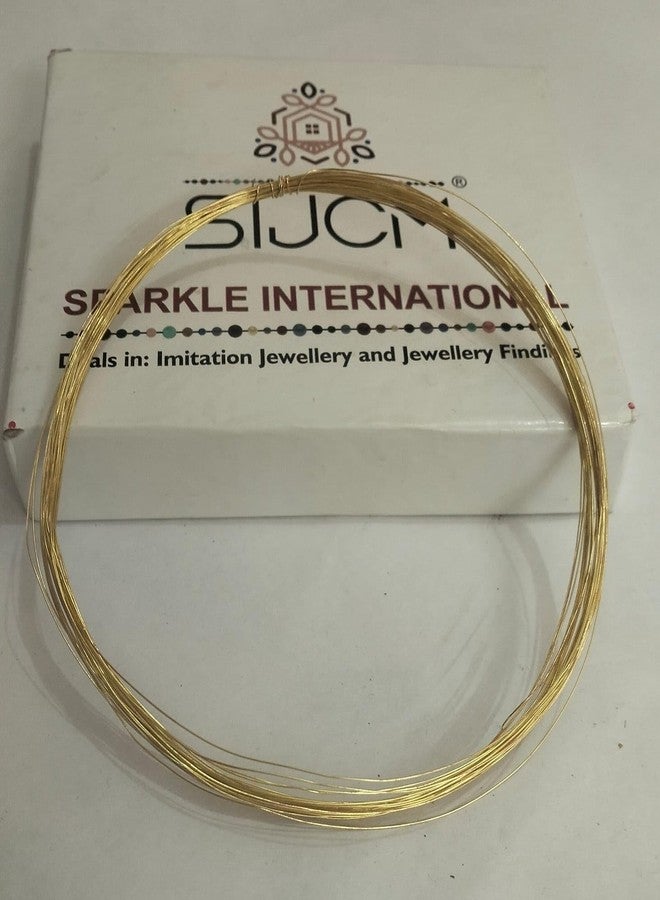SIJCM 20 Meters Brass Wire - All Gauges and Sizes - Golden Wire for Jewellery on spool - DIY Jewellery & Artistic (30 Gauge (0.32mm), 1) - Image 2